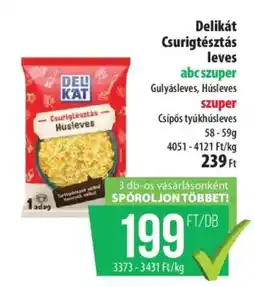 Coop Delikát Csurigtésztás leves ajánlat