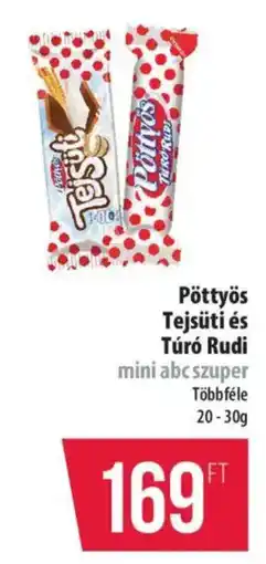 Coop Pöttyös Tejsüti és Túró Rudi ajánlat