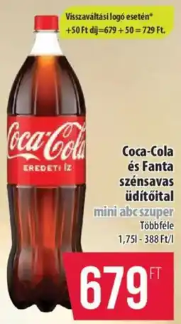 Coop Coca-Cola és Fanta szénsavas ajánlat