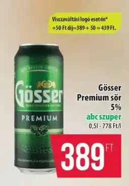 Coop Gösser Premium sör 5% ajánlat