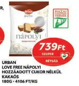 Coop Urban Love Free nápolyi hozzáadott cukor nélkül kakaós ajánlat