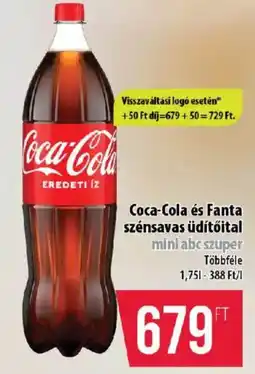 Coop Coca-Cola és Fanta szénsavas üdítőital ajánlat