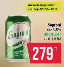 Coop Soproni sör 4,5% ajánlat