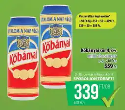 Coop Kőbányai sör 4,3% ajánlat