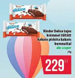 Coop Kinder Delice tejes krémmel töltött kakaós piskóta kakaós bevonattal ajánlat