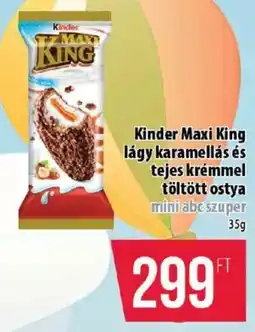 Coop Kinder Maxi King lágy karamellás és tejes krémmel töltött ostya ajánlat