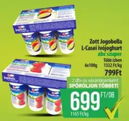 Coop Zott Jogobella L-Casei ivójoghurt ajánlat