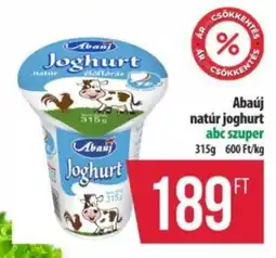Coop Abaúj natúr joghurt ajánlat
