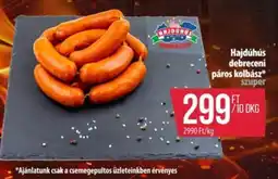 Coop Hajdúhús debreceni páros kolbász ajánlat