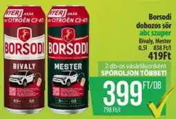 Coop Borsodi dobozos sör ajánlat