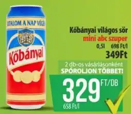 Coop Kőbányai világos sör ajánlat
