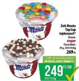 Coop Zott Monte Top Cup tejdesszert ajánlat