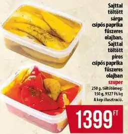 Coop Sajttal töltött sárga csípős paprika fűszeres olajban ajánlat