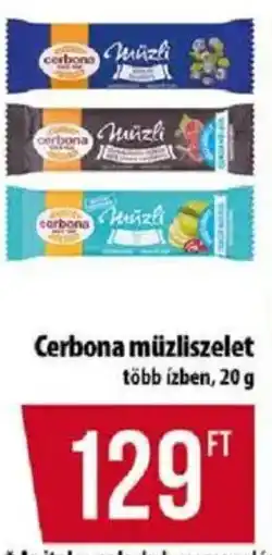 Coop Cerbona müzliszelet ajánlat