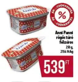 Coop Anni Panni rögös túró félzsíros ajánlat