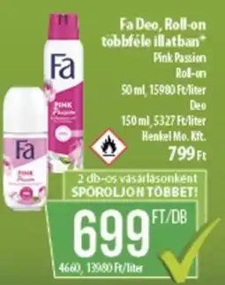 Coop Fa Deo, Roll-on többféle illatban ajánlat
