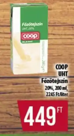 Coop COOP UHT Főzőtejszín ajánlat