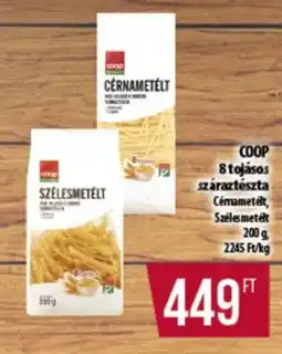 Coop COOP 8 tojásos száraztészta ajánlat