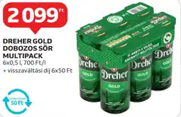 Auchan Dreher Gold dobozos sör multipack ajánlat