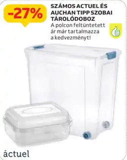 Auchan Számos Actuel és Auchan Tipp szobai tárolódoboz ajánlat