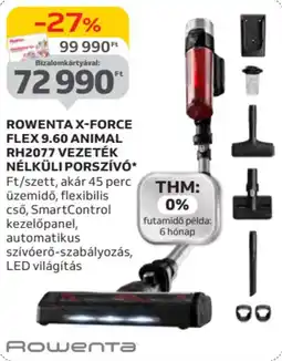 Auchan Rowenta X-Force flex 9.60 animal RH2077 vezeték nélküli porszívó ajánlat