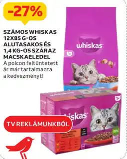 Auchan Whiskas alutasakos / száraz macskaeledel ajánlat