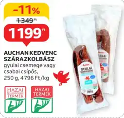 Auchan Auchan Kedvenc szárazkolbász ajánlat