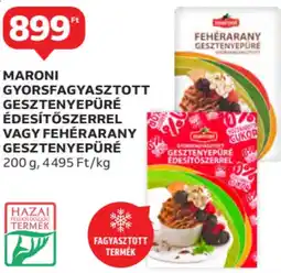 Auchan Maroni gyorsfagyasztott gesztenyepüré édesítőszerrel ajánlat