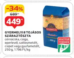 Auchan Gyermely18 tojásos száraztészta ajánlat