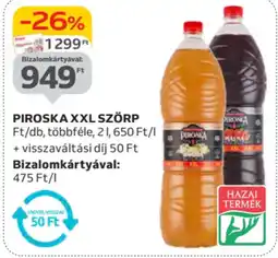 Auchan Piroska XXL szörp ajánlat