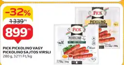 Auchan Pick pickolino vagy pickolino sajtos virsli ajánlat