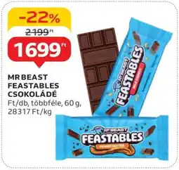Auchan MR BEAST FEASTABLES CSOKOLÁDÉ ajánlat
