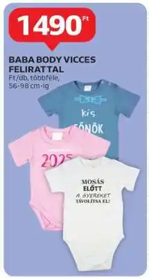 Auchan Baba body vicces felirattal ajánlat