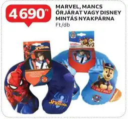 Auchan Marvel, Mancs Őrjárat vagy Disney mintás nyakpárna ajánlat