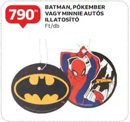 Auchan Batman, Pókember vagy Minnie autós illatosító ajánlat