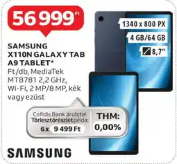 Auchan Samsung X110N Galaxy Tab A9 Tablet ajánlat