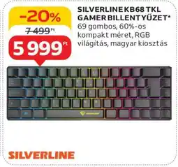 Auchan SILVERLINE KB68 TKL GAMER BILLENTYŰZET ajánlat
