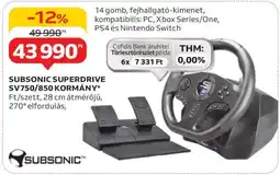Auchan SUBSONIC SUPERDRIVE SV750/850 KORMÁNY ajánlat