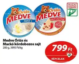 Coop Medve Óriás és Mackó kördobozos sajt ajánlat