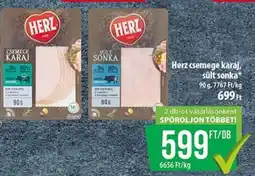 Coop Herz csemege karaj, sült sonka ajánlat