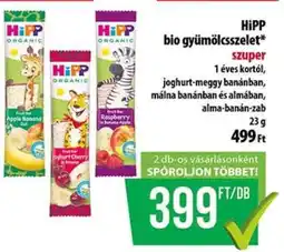 Coop HiPP bio gyümölcsszelet ajánlat