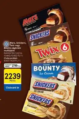 Tesco Mars, Snickers, Twix vagy Bounty jégkrém multipack ajánlat