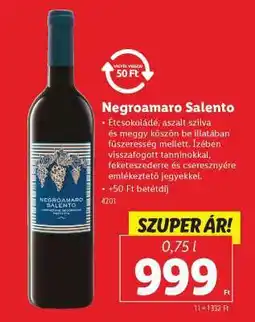 Lidl Negroamaro Salento ajánlat