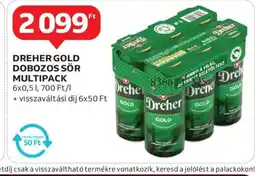 Auchan Dreher Gold dobozos sör multipack ajánlat