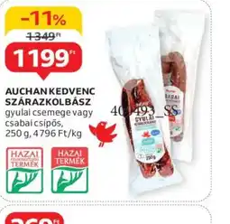 Auchan Auchan Kedvenc Szárazkolbász ajánlat
