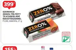 Auchan Szerencsi Zero% töltött tejcsokoládé édesítőszerrel ajánlat