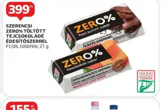 Auchan Szerencsi Zero% töltött tejcsokoládé édesítőszerrel ajánlat