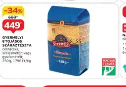 Auchan Gyermelyi 8 tojásos száraztészta ajánlat