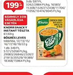 Auchan Knorr Snacky Instant Tészta ajánlat