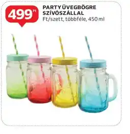 Auchan Party üvegbögre szívszállal ajánlat
